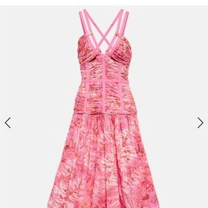 Ulla Johnson Floral Pink Midi Dress